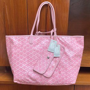 Goyard Saint-louis Cloth Tote In Pink